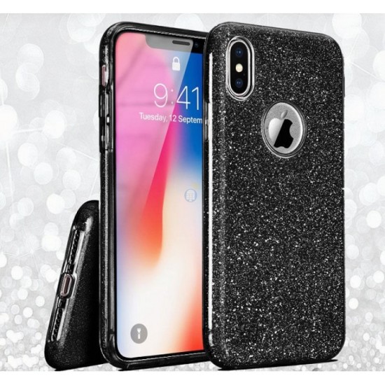 CAPA PREMIUM BLING SPARKLING PARA IPHONE XS PRETO